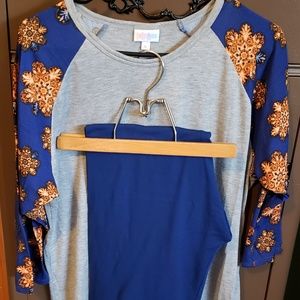 Lularoe XL Randy & TC Blue leggings
